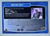 Doctor Hate Upper Deck 2023-24 #58 DC Comic Card Back