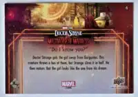 Dr Strange Multiverse of Madness Card 4 Upper Deck 2023 Back
