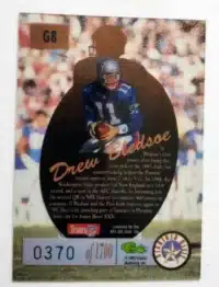 Drew Bledsoe Classic Pro Line Card #G8 Limited Back