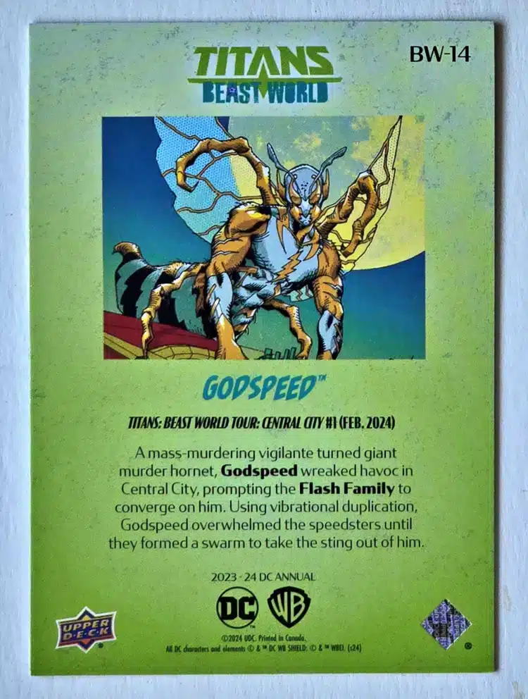 Godspeed Titans Beast World UD-2023-24 Card #BW-14 Back
