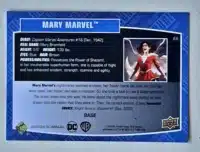 Mary Marvel Upper Deck 2023-24 Card #66 Back