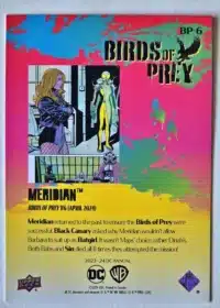 Meridian Upper Deck 2023-24 Card #BP-6 back