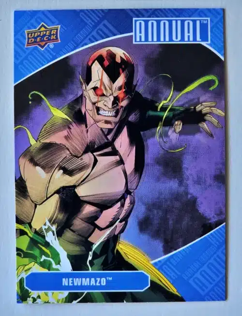 Fierce character with glowing features.