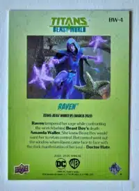 Raven Titans of The Beast UD-2023-24 Card#BW-4 Back