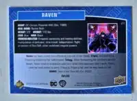 Raven Upper Deck 2023-24 #61 DC Comic Card Back