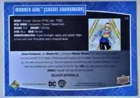 Wonder Girl Cassie Sandsmark Upper Deck 2023-24 "Silver Sparkle Card #98 Back
