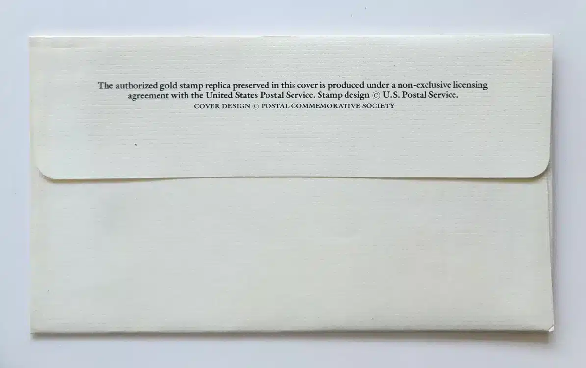 Australia Bicentennial 22kt First Day Cover Back