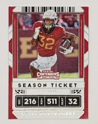 David Montgomery Panini Contenders Draft Picks 2020 #26