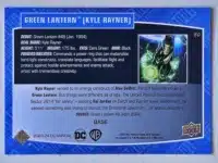 Green Lantern Kyle Rayner Upper Deck 2023-24 Card #60 back