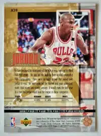 The Michael Jordan Collection Upper Deck 1996 Card #JC19 Back