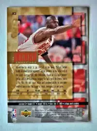 The Michael Jordan Collection Upper Deck 1996 Card #JC3 Back