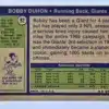 Bobby Duhon Topps 1972 Card #92 Back