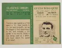 Clarence Childs Philadelphia 1966 Card #121 Back