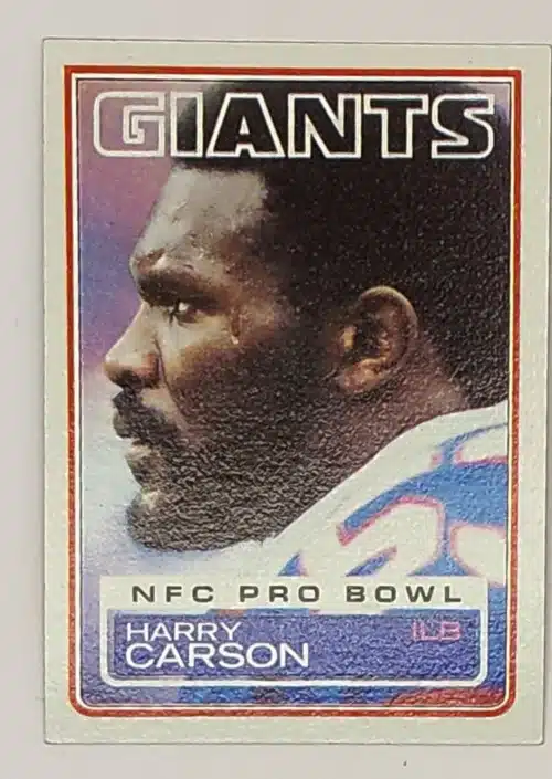 Harry Carson Topps 1983 Card #123