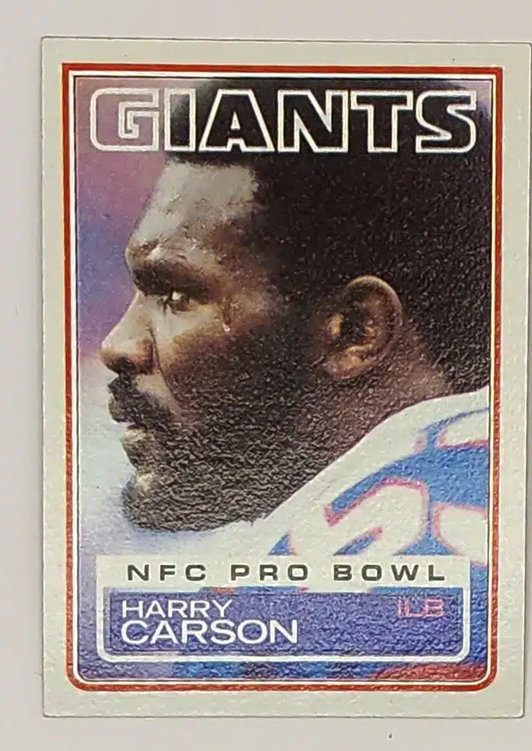 Harry Carson Topps 1983 Card #123