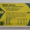 Eric Ball Topps Traded 1989 Card #1T Back