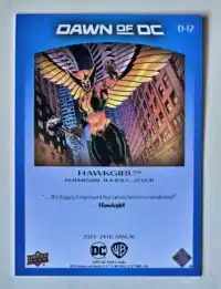 Hawkgirl Upper Deck 2023–24 Card #D-12 Back