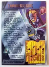 Thunderstrike Fleer 1995 Card #14 Back