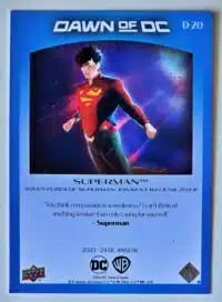 Superman Upper Deck 2023-24 Card #D-20 Back