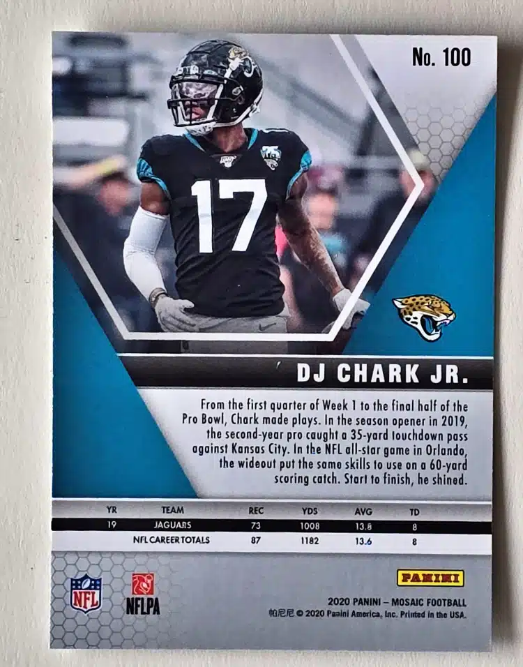 dj-chark-jr-panini-mosaic-2020-100-back DJ Chark Jr. 2020 Panini Mosaic #100 Back