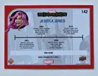 Jessica Jones Marvel Beginnings 2022 Vol 2 Series 1 Red Card #142 Back