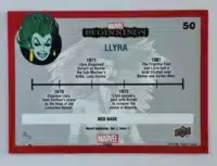 Llyra Marvel Beginnings 2022 Vol 2 Series 1 Red Card #50 Back