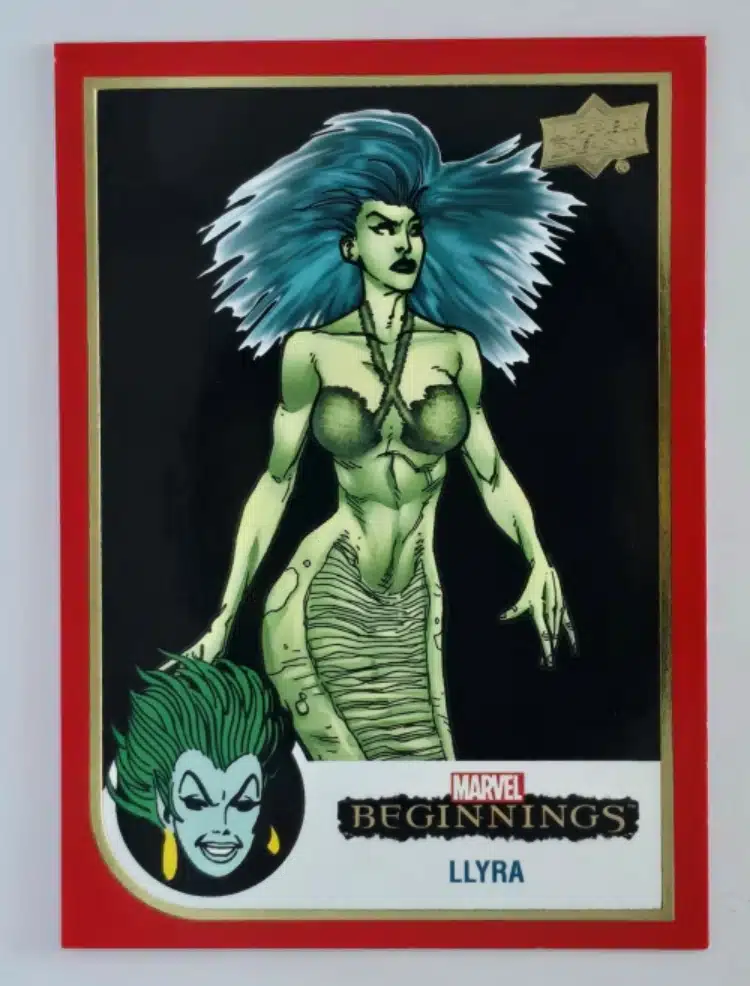 llyra-marvel-beginnings-upper-deck-2022-50-red-border Llyra Marvel Beginnings 2022 Vol 2 Series 1 Red Card #50