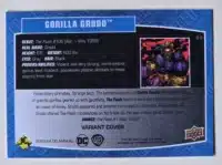 Gorilla Grodd Upper Deck 2023-24 Card #89 Variant Back