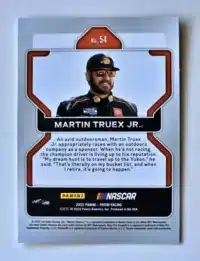 Martin Truex Jr 2022 Panini Prizm Racing NASCAR #54 Back